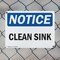 Signmission Clean Sink, 24 in W x Rectangle, Plastic OS-2PACK-NS-P-1824-L-10627 - alternate 6
